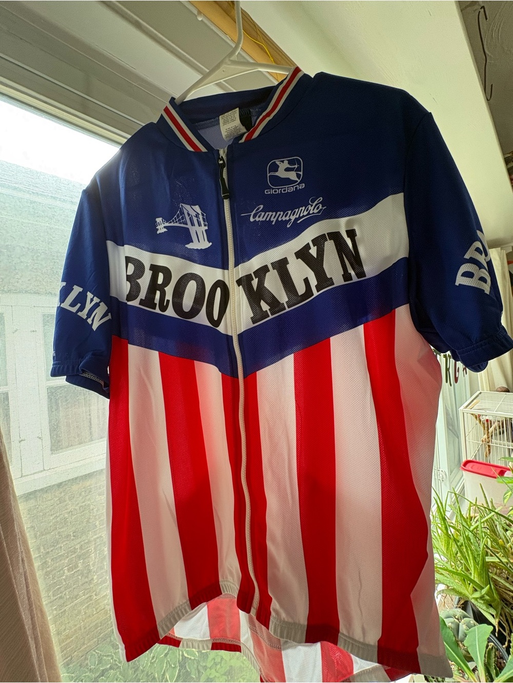 Vintage Giordana Brooklyn Red White & Blue Cycling Jersey